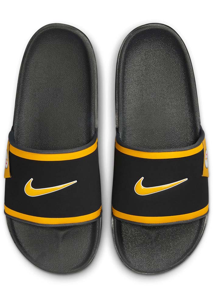 Pittsburgh Steelers BLACK Nike Off Court Slides Mens Slides  display picture 3