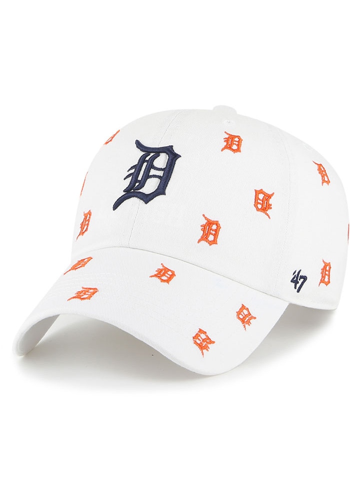 Detroit Tigers 47 Womens White Confetti Clean Up Adjustable Hat