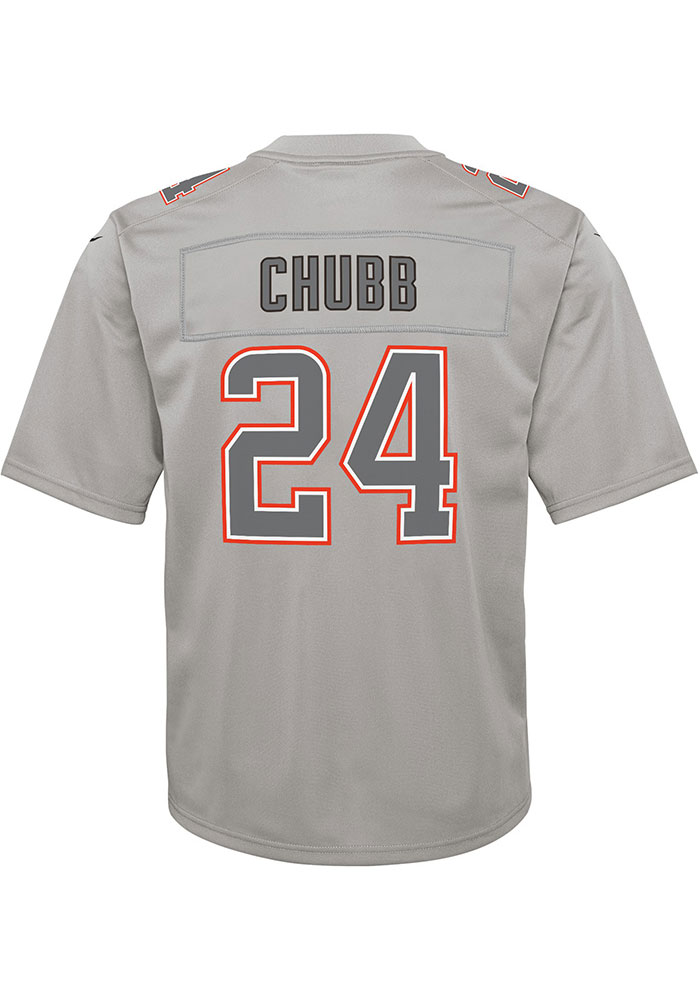Cleveland Browns Nick Chubb Youth Atmosphere GREY Nike Football