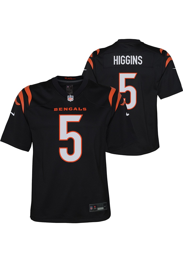Cincinnati Bengals Tee Higgins Youth Home BLACK Nike Football
