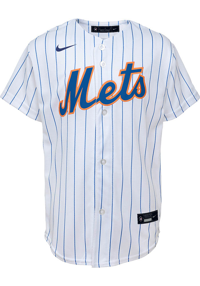New York Mets Youth White Home Replica Baseball Jersey - 133415358