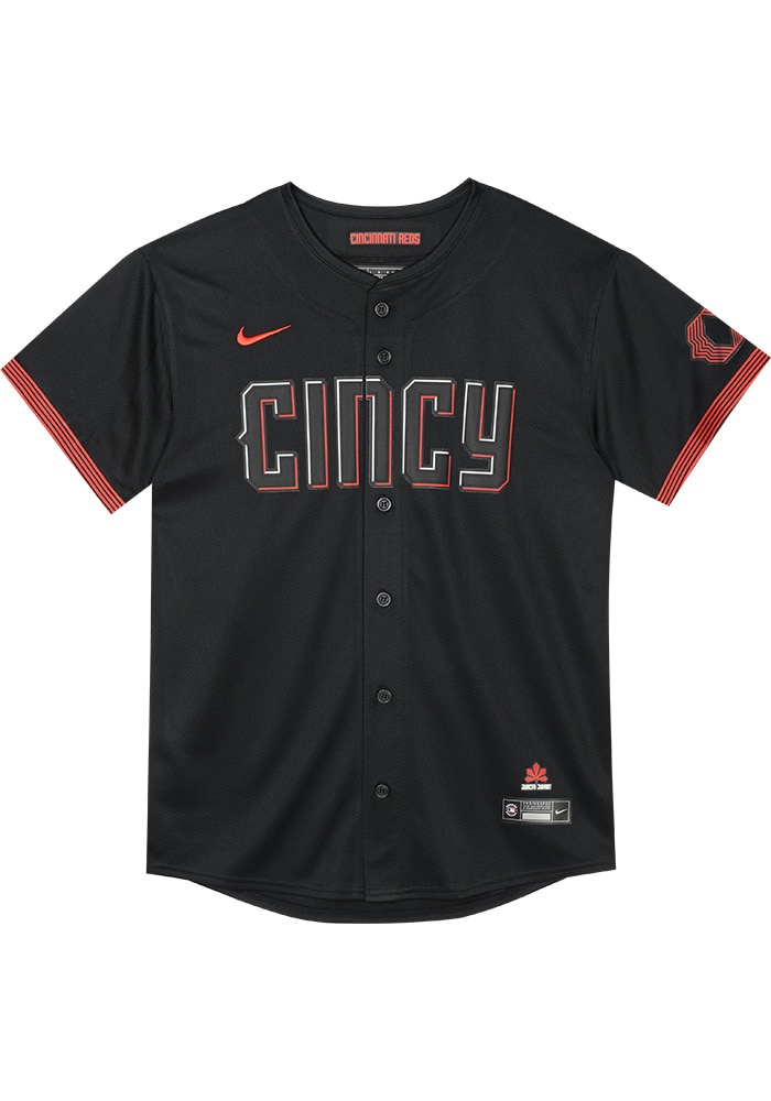 Nike Cincinnati Reds Boys BLACK City Connect Limited Blank - 133418476
