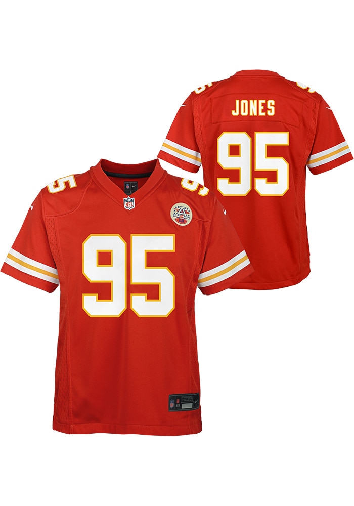 Kansas City Chiefs Chris Jones Youth Replica Red Nike Football
