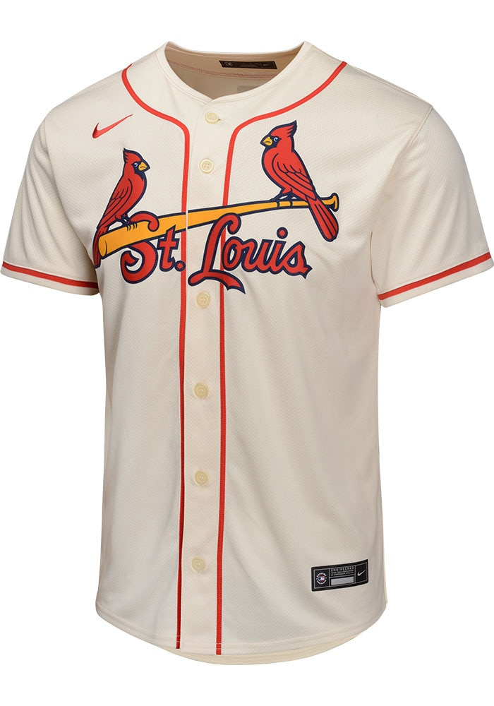 St Louis Cardinals Youth CREAM Alt 2 Limited Blank Baseball Jersey