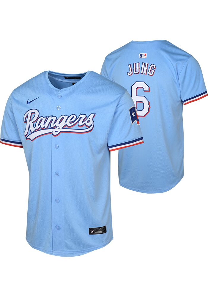 Texas Rangers Josh Jung Youth LIGHT BLUE Alt Limited Baseball