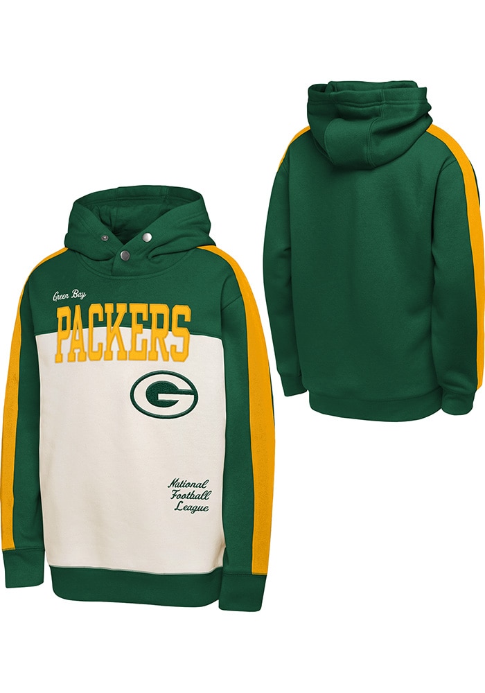 green bay packers hoodie dress Youth Green Were In There Long Sleeve Hoodie, Green, COTTON/POLY BLEND, Size S EasterSale26