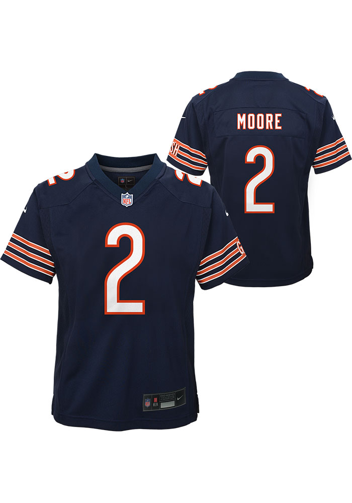 Chicago Bears DJ Moore Youth Home Replica NAVY Nike Football