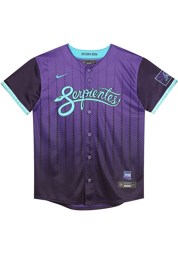 Nike Arizona Diamondbacks Boys PURPLE City Connect Limited Blank