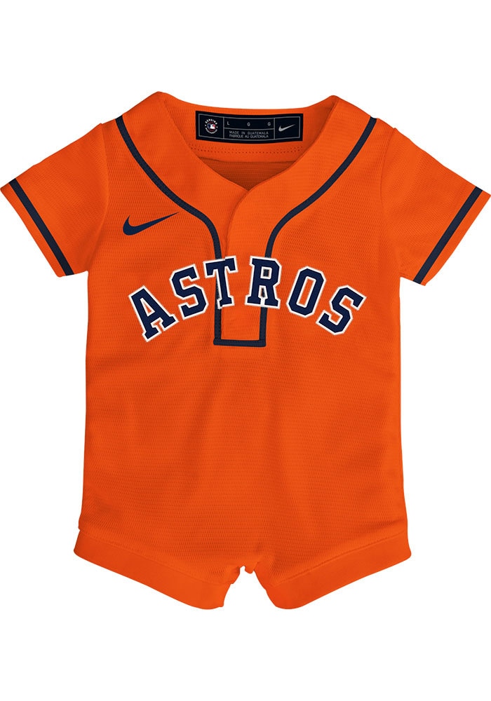 Houston Astros Nike Baby ORANGE Alt Replica Romper Baseball Jersey