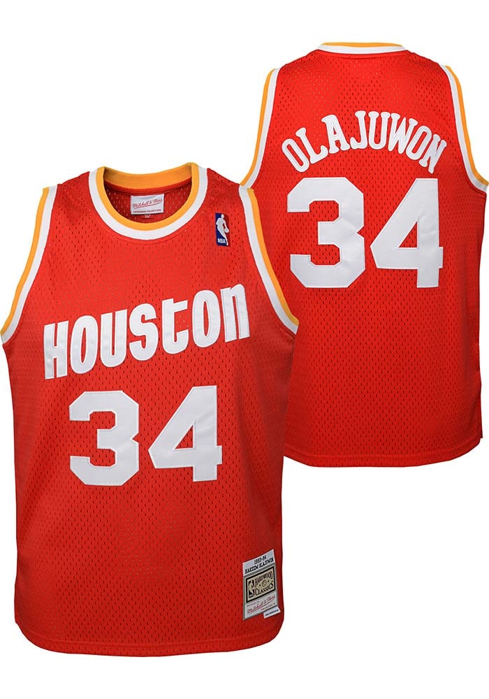 Houston Rockets Hakeem Olajuwon Toddler Swingman Road Red