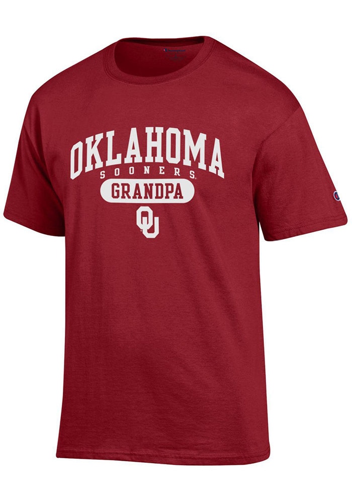 Champion Oklahoma Sooners CARDINAL Grandpa Short Sleeve T Shirt