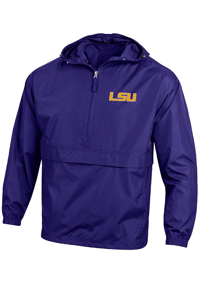 Champion LSU Tigers Mens PURPLE Packable Light Weight Jacket