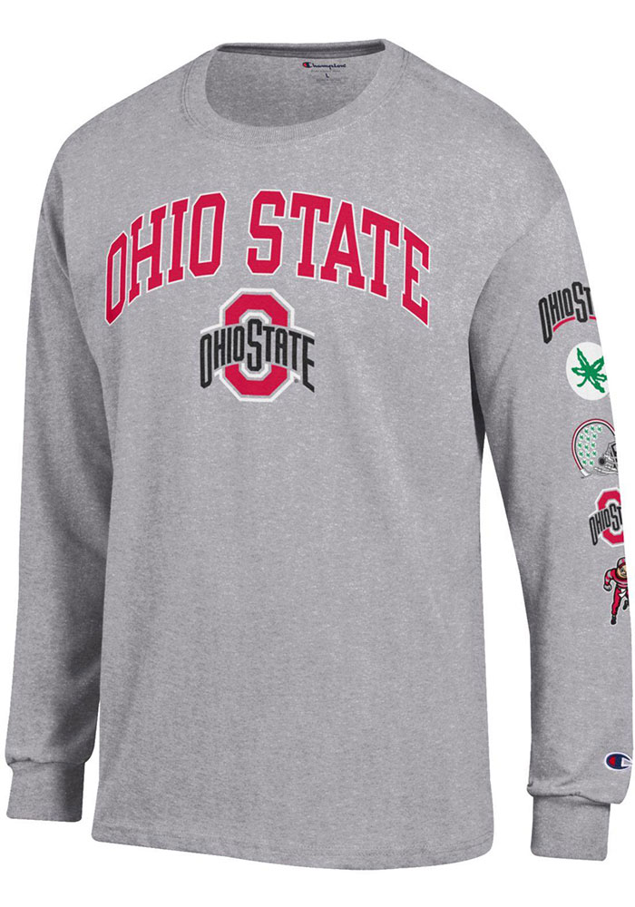 ohio state long sleeve dress shirt Men's Antigua Black Ohio State Buckeyes Porter Woven Tri-Blend Long Sleeve Button-Down Shirt Size: Small