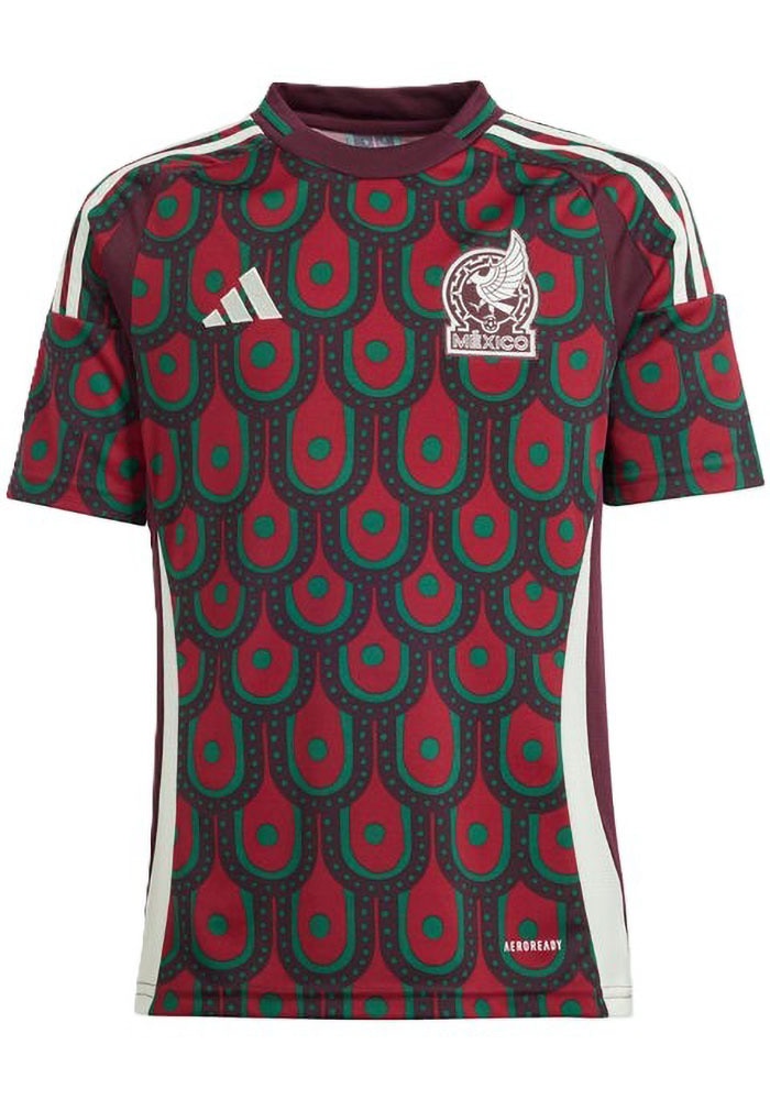 Adidas Mexico National Team Youth White 24/25 Home Replica Soccer