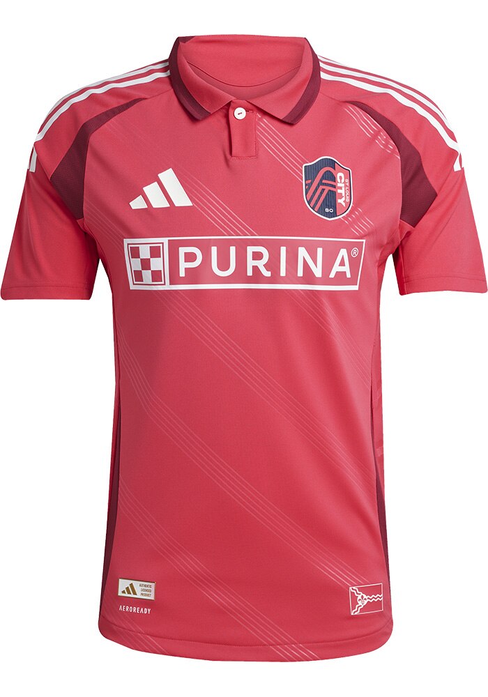 St Louis City SC Mens Adidas Authentic Soccer Red 25-26 Home