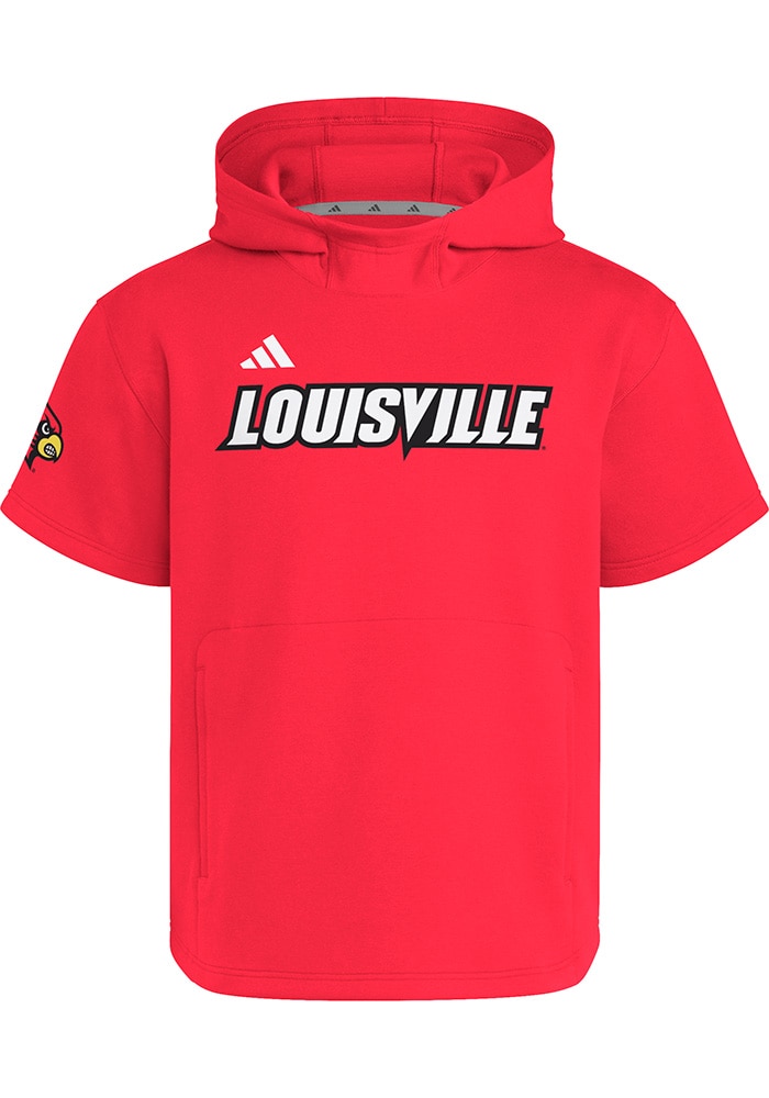 Adidas Louisville Cardinals Red Dugout Short Sleeve Hoods - 148505677