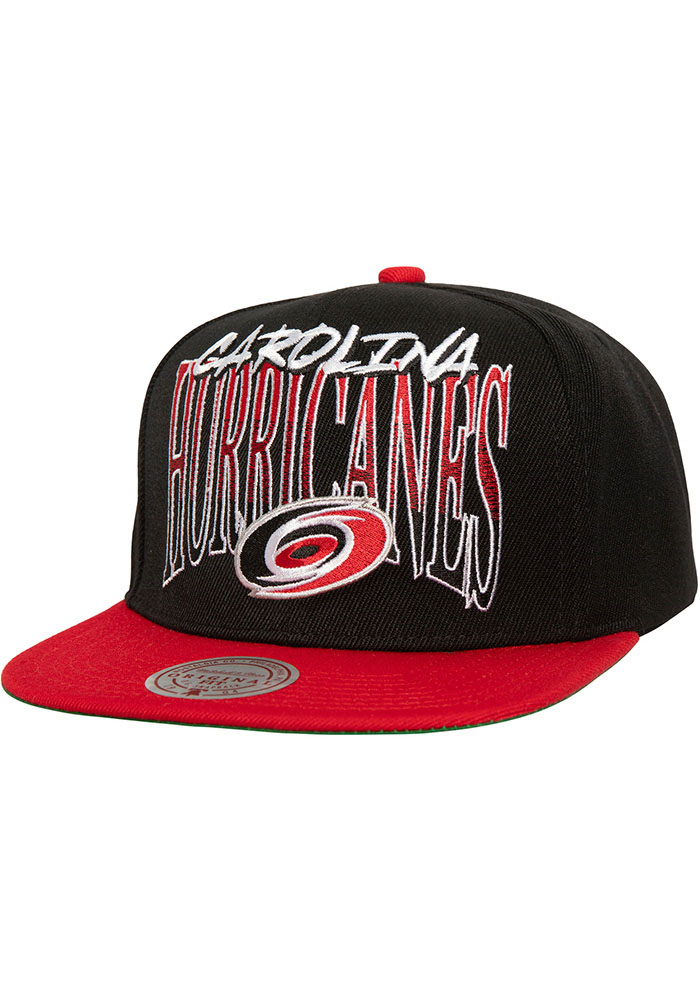 Carolina Hurricanes Mitchell and Ness BLACK Rise Up Snapback Hat