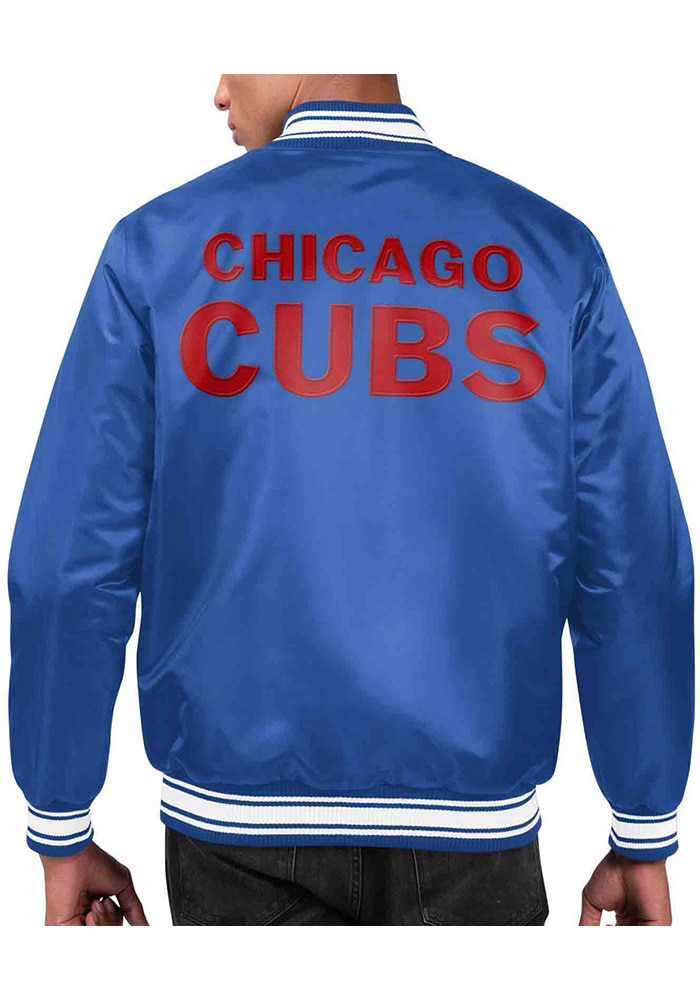 Starter Chicago Cubs Mens ROYAL Varsity Medium Weight Jacket