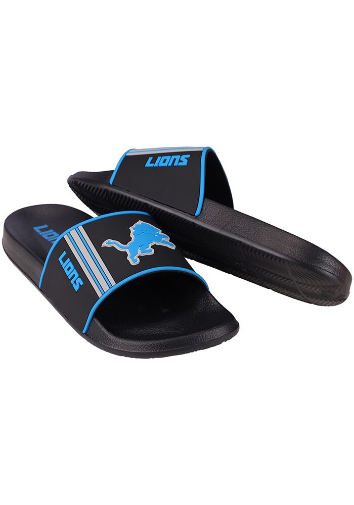 Detroit Lions BLUE Stripe Molded Mens Slides - 16055329 display picture 1