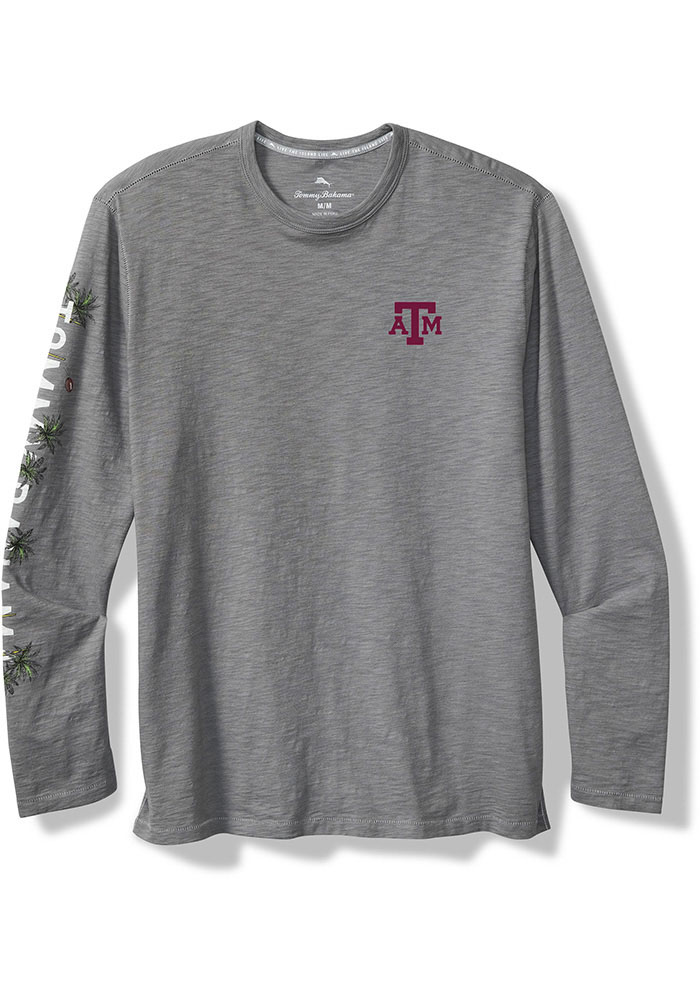 ATM Aggies スウェットシャツ グレー Tommy Bahama Texas A&M Aggies Oasis Endzone Lux Football Long