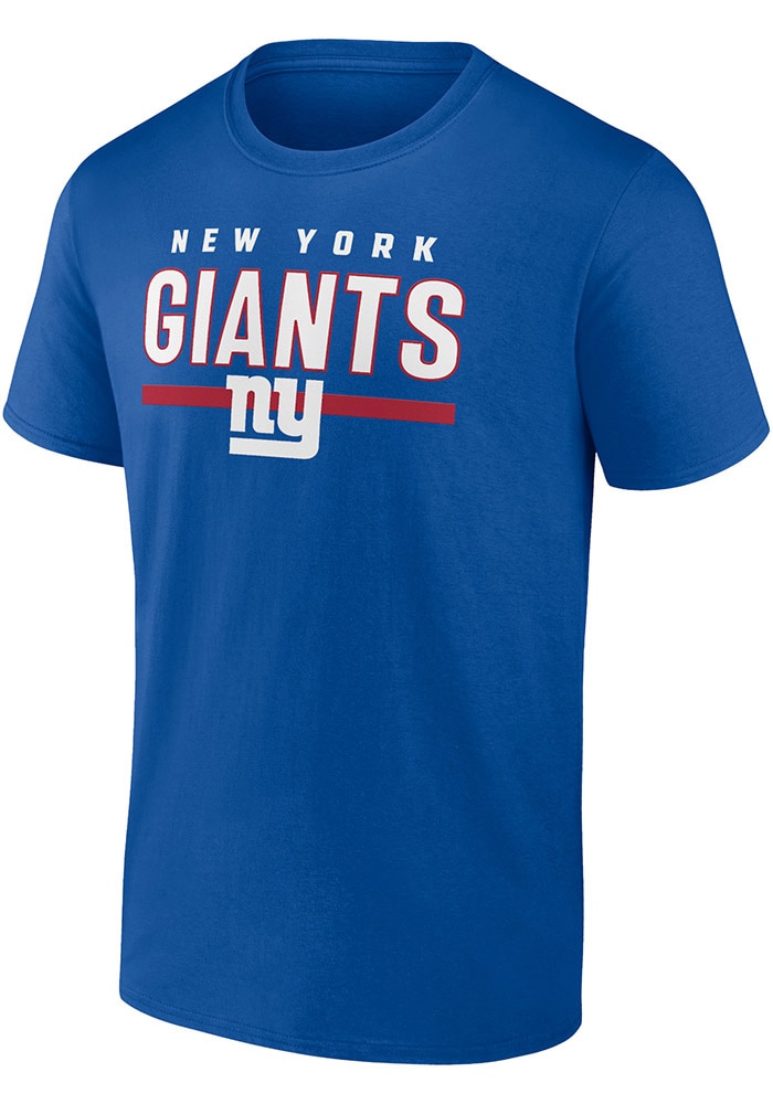 New York Giants BLUE Cotton Current Logo Short Sleeve T Shirt