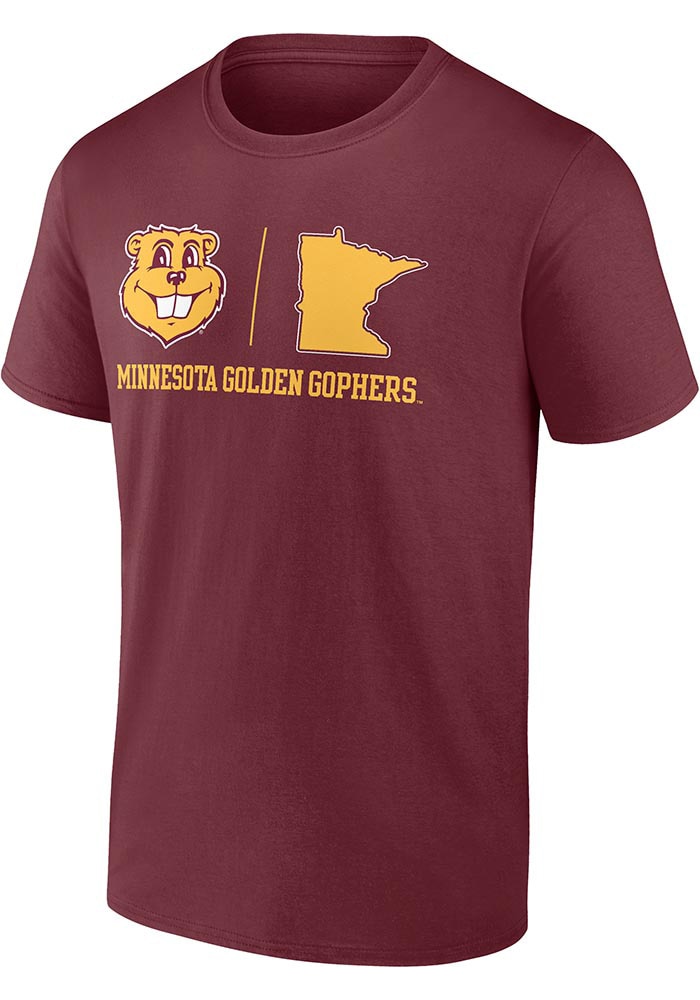 Minnesota Golden Gophers MAROON State Lock In Short Sleeve T Shirt