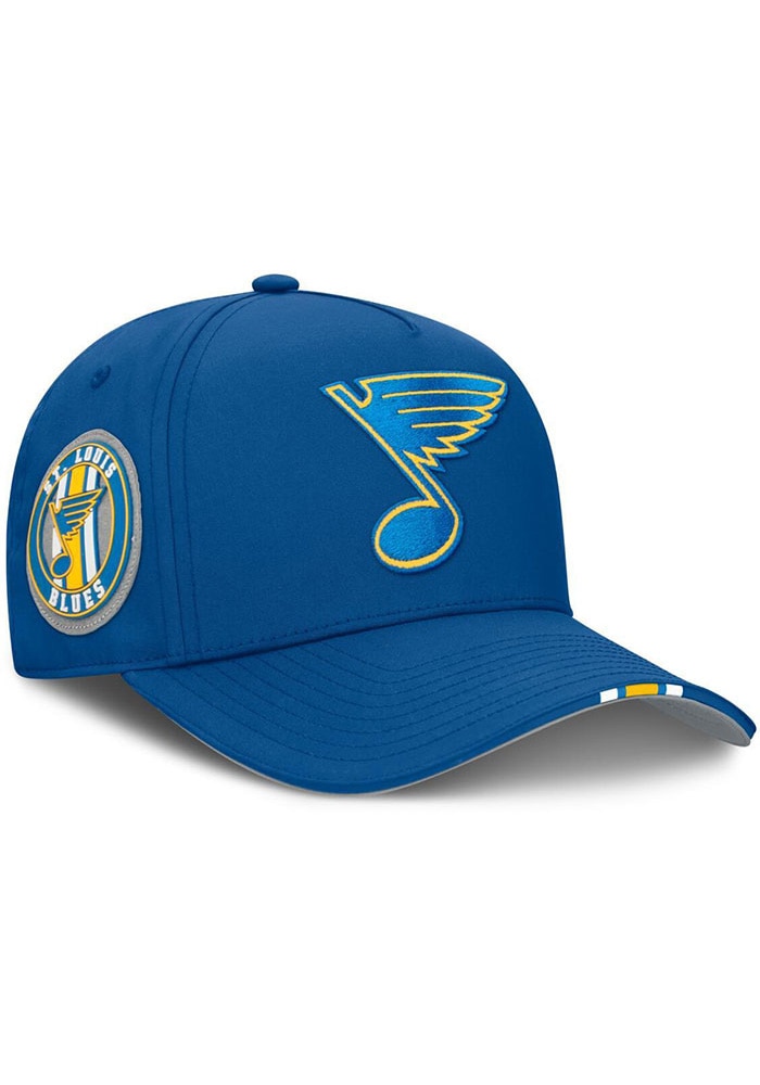 St Louis Blues Blue 2025 Draft Podium Trucker Adjustable Hat
