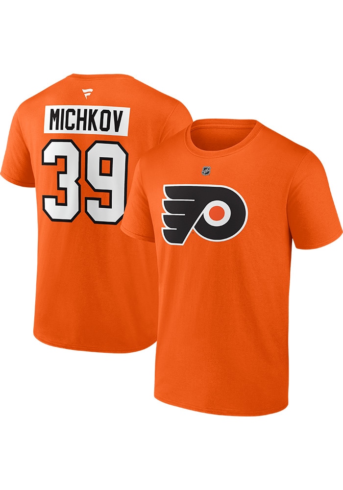 Matvei Michkov Philadelphia Flyers ORANGE Name Number Short Sleeve