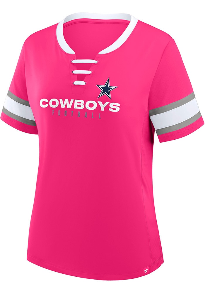 Dallas Cowboys Womens PINK Bling Draw Fashion Football Jersey