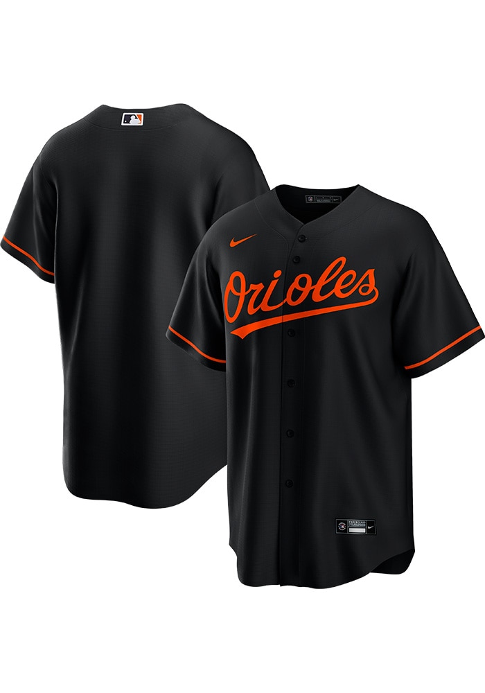 Baltimore Orioles Mens Nike Replica BLACK Alt Jersey - 173200664