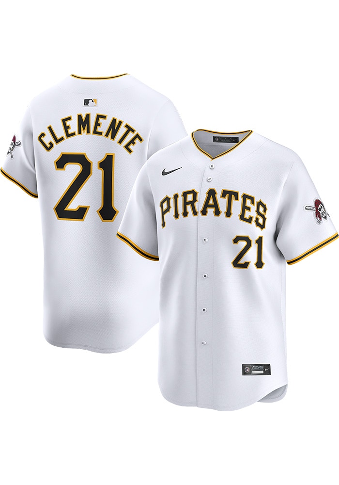 Roberto Clemente Pittsburgh Pirates Mens WHITE Home 2024 Limited