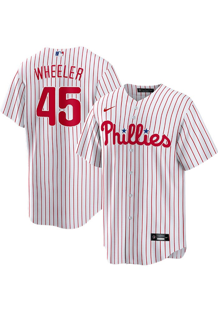 Zack Wheeler Philadelphia Phillies Mens Replica WHITE Home Jersey