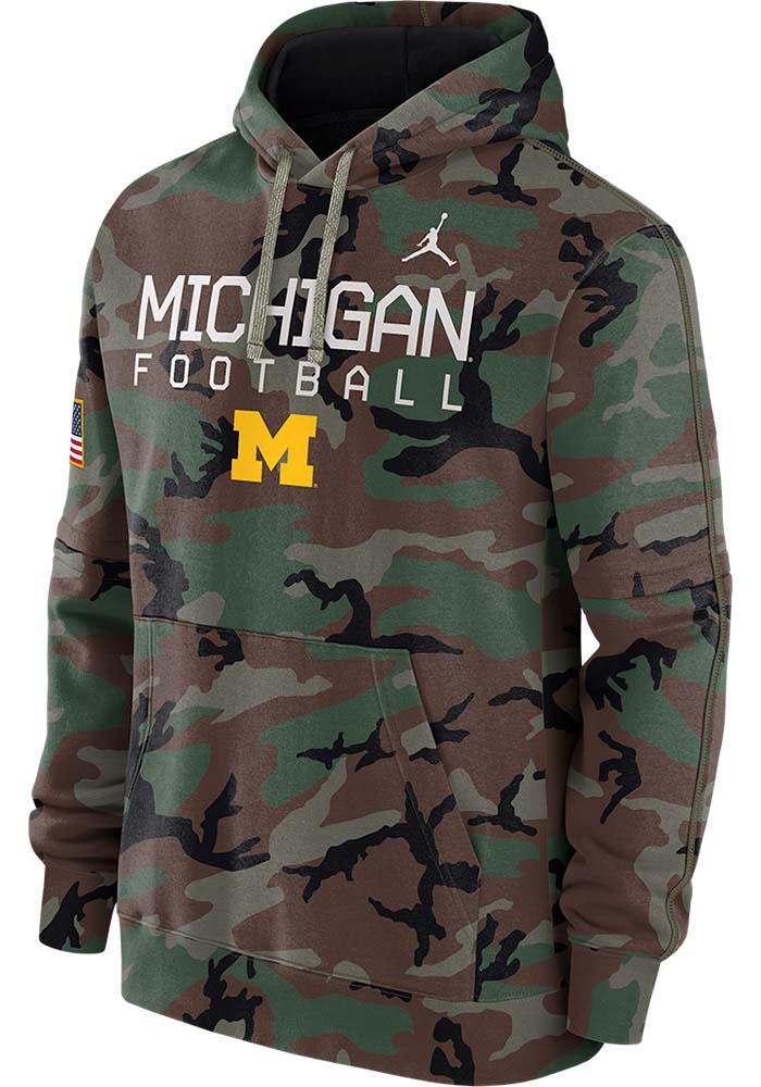 Nike Michigan Wolverines Mens CAMO Military Appreciation Fleece