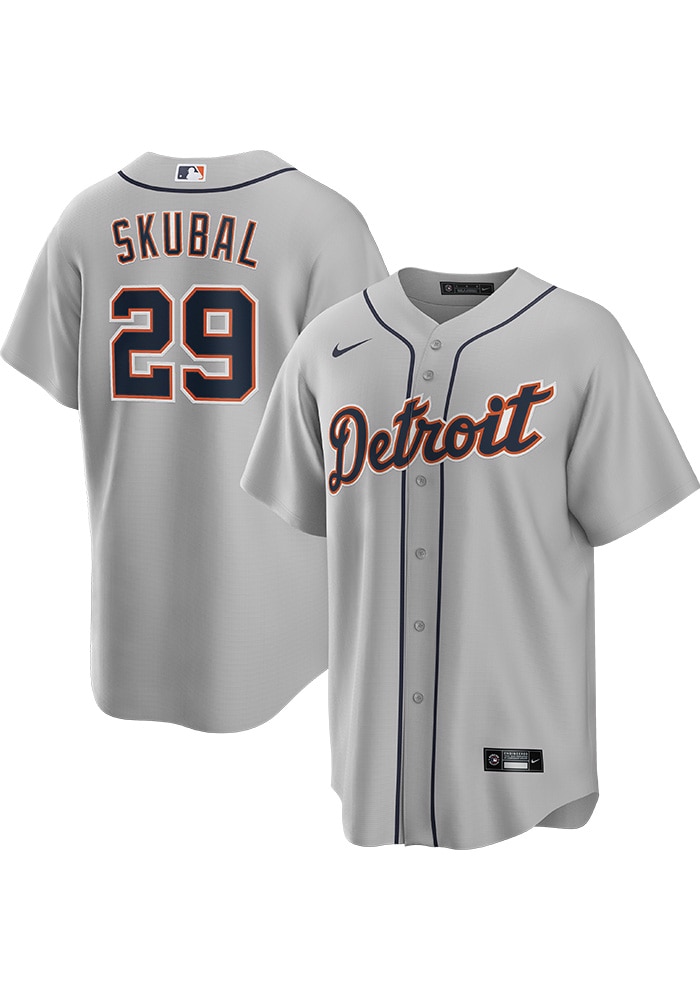 Tigers スタジアムジャンパー グレー Tarik Skubal Detroit Tigers Mens Replica GREY Road Jersey - 173213670