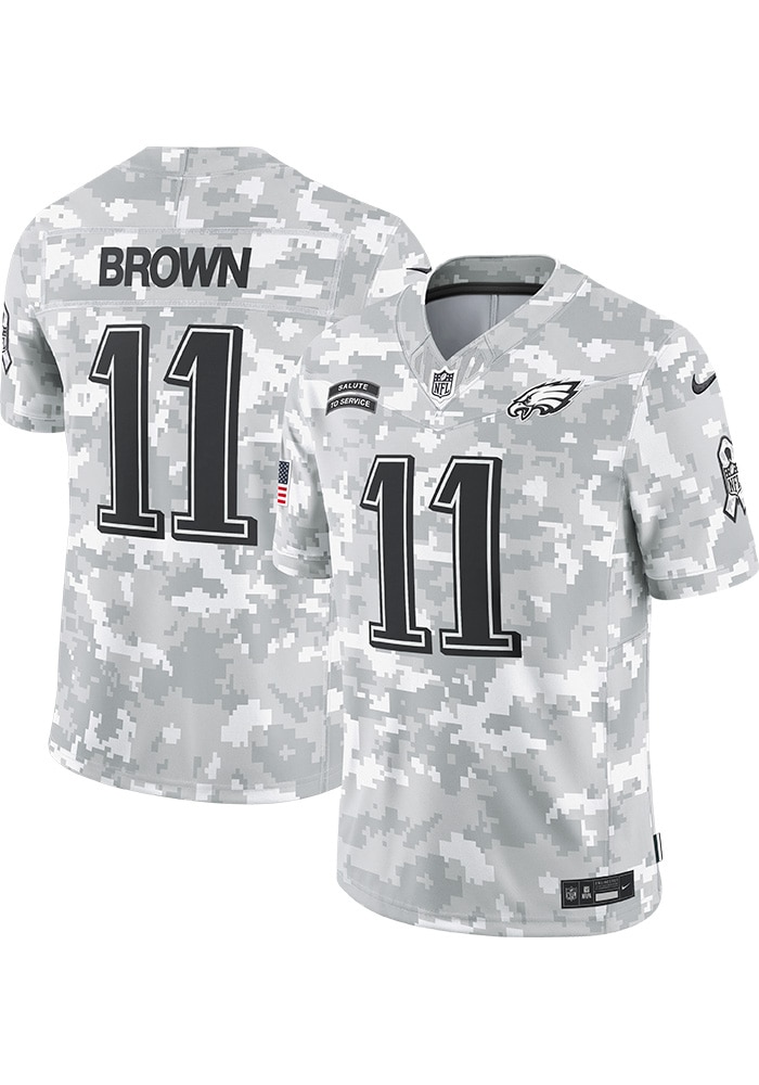 AJ Brown Philadelphia Eagles Mens White 2024 STS Limited Football