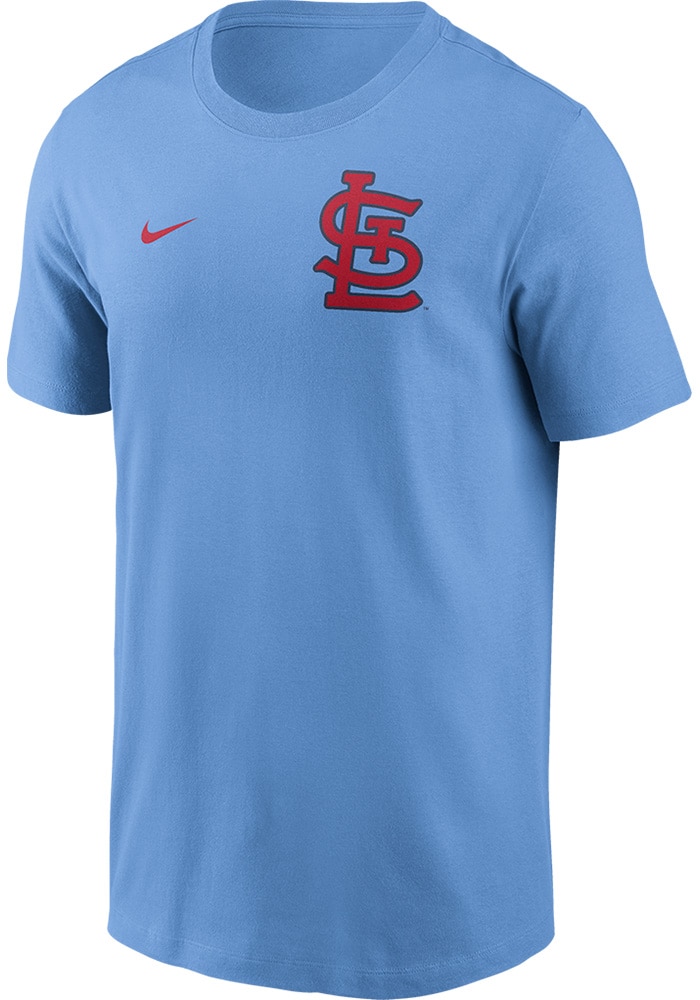 Nike St Louis Cardinals LIGHT BLUE Hit Short Sleeve T Shirt Nike St Louis Cardinals LIGHT BLUE Hit Short Sleeve T Shirt