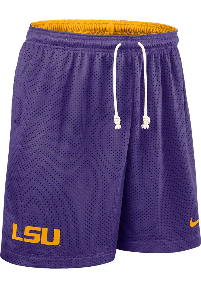 LSU Tigers Mens Nike PURPLE Dri-FIT Knit Shorts - 173216102