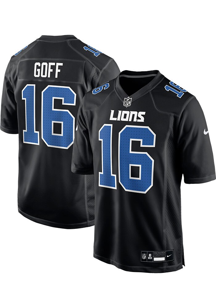 Jared Goff Detroit Lions BLACK Carbon Jersey - 173219185