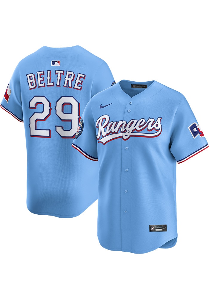 Adrian Beltre Texas Rangers Mens LIGHT BLUE Cooperstown Limited