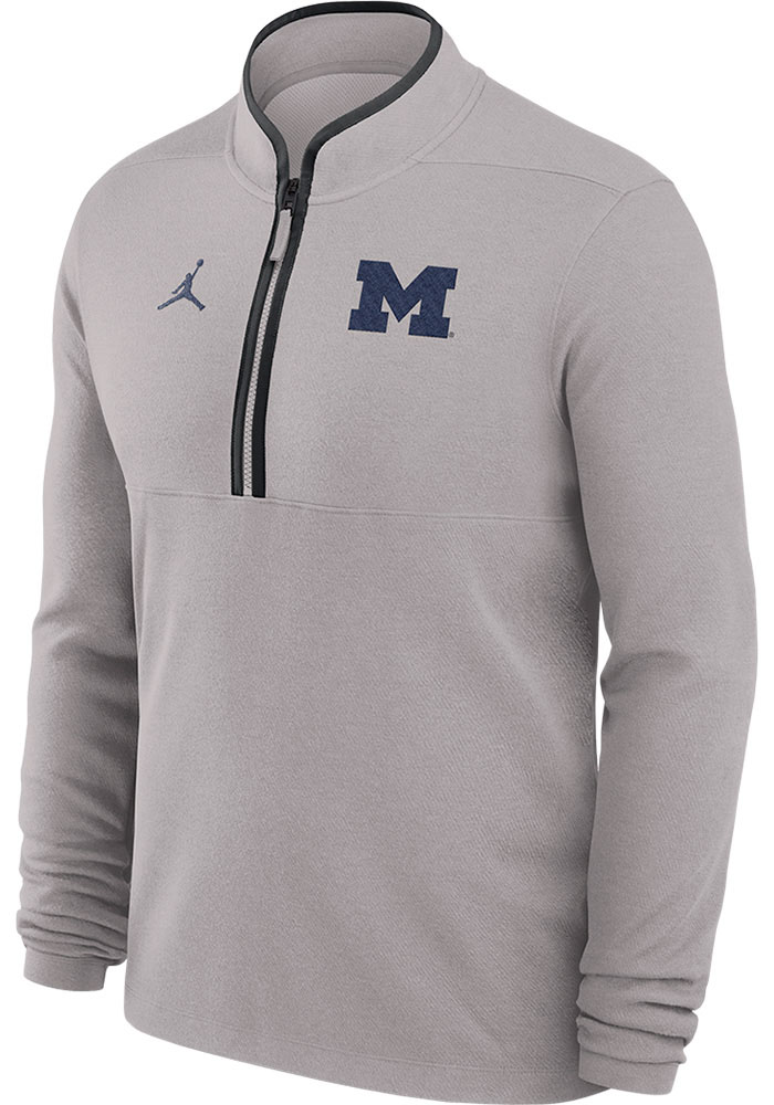 uyu Nike Michigan Wolverines Mens GREY Victory Pullover - 173220707