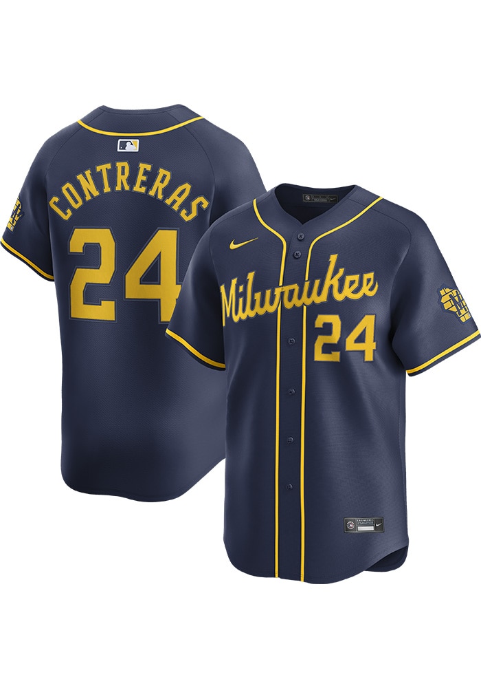 William Contreras Milwaukee Brewers Mens NAVY Alt Limited Baseball