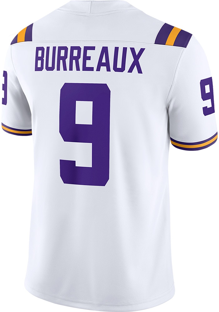 Joe Burreaux LSU Tigers White Football Joe Burreaux Vapor Jersey