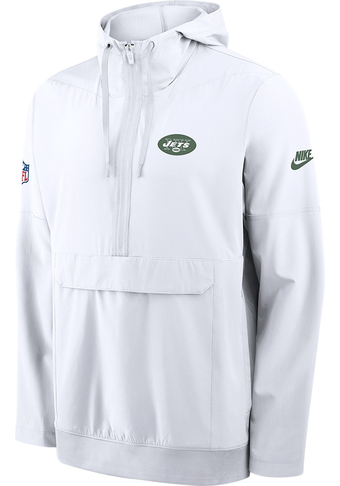 Nike New York Jets Mens Alternate Sideline Anorak White Pullover