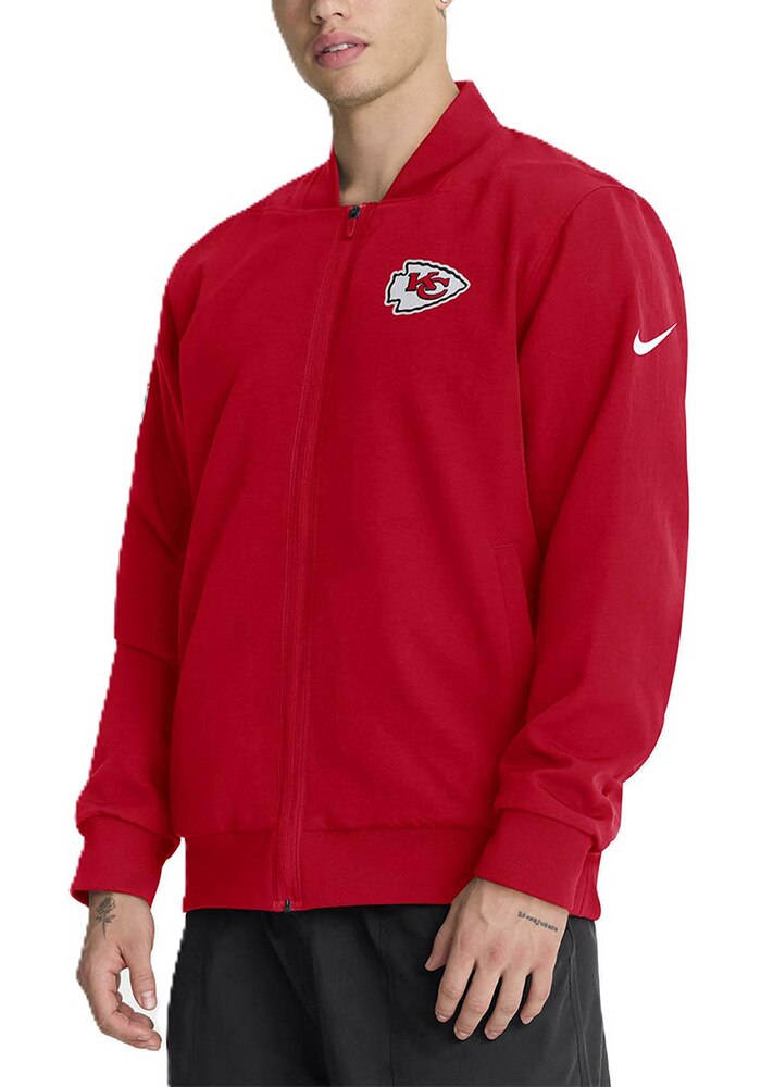 Nike Kansas City Chiefs Mens Red Sideline Bomber Medium Weight