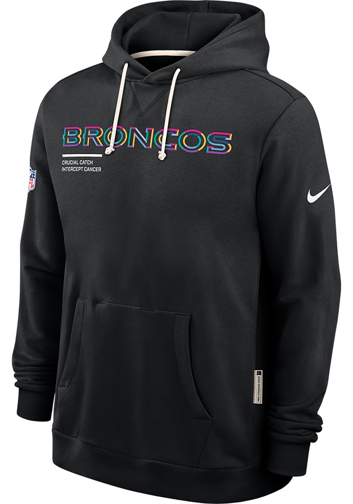 Nike Denver Broncos Mens BLACK Crucial Catch Hoodie - 173227185
