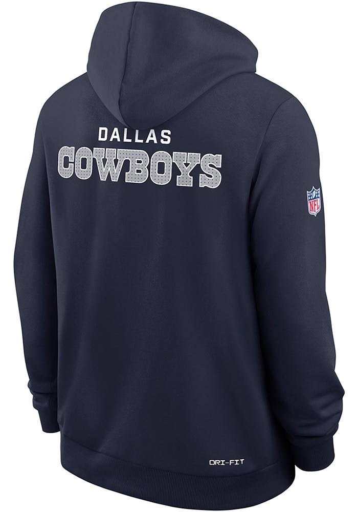 Nike Dallas Cowboys Mens NAVY Sideline Hoodie - 173227222