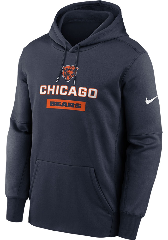 NIKE - USA購入 ナイキ製 NFL【Chicago Bears】パーカーUS Sサイズ Chicago Bears Mens Nike NAVY Therma Hood - 173227503