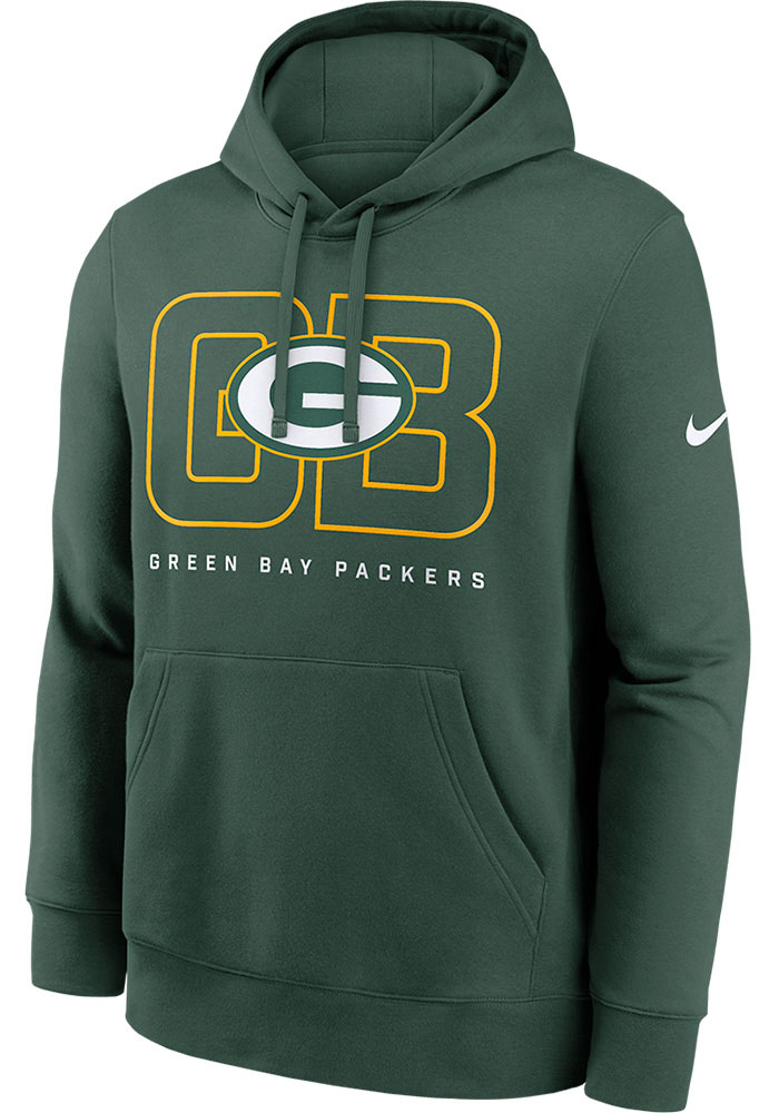 Nike Green Bay Packers Mens GREEN Club Hoodie - 173229455