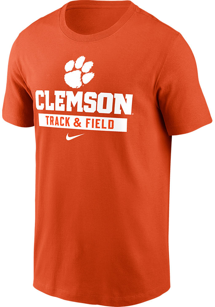 Nike Clemson Tigers ORANGE Track and Field Short Sleeve T Shirt