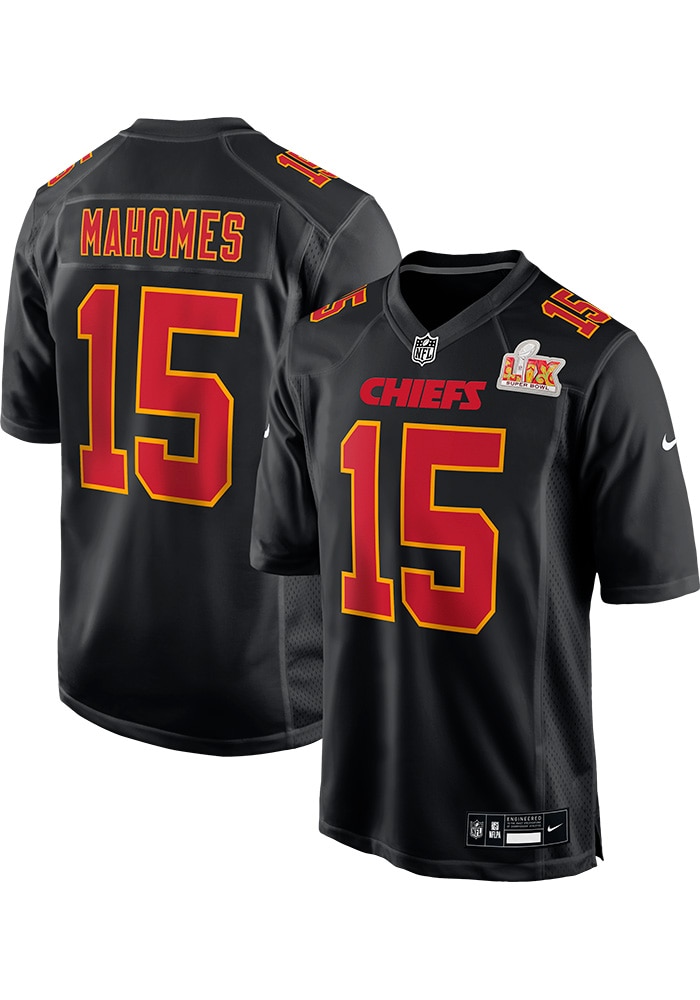 Patrick Mahomes Kansas City Chiefs BLACK 2024 Super Bowl